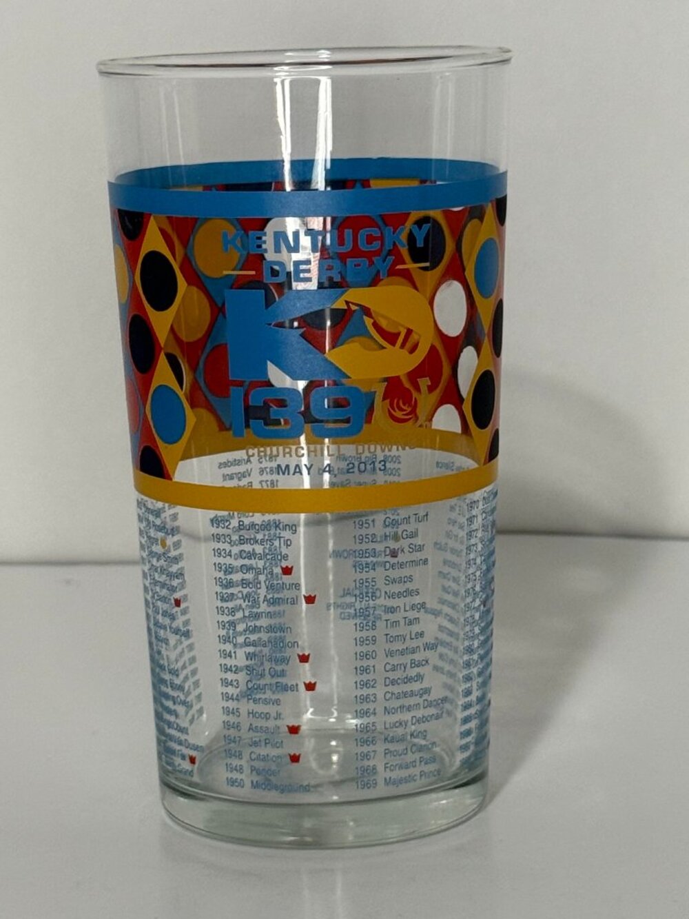 2013 Kentucky Derby Official Glass